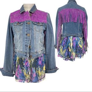 One-of-a-Kind Upcycled Jean Jacket by MB Designs